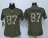 Women Nike Limited New England Patriots #87 Gronkowski Green Green Salute To Service Jersey,baseball caps,new era cap wholesale,wholesale hats
